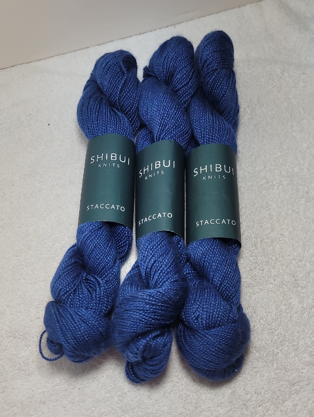 Shibui Knits Staccato Yarn - Deep Blue (3 Skeins) NEW